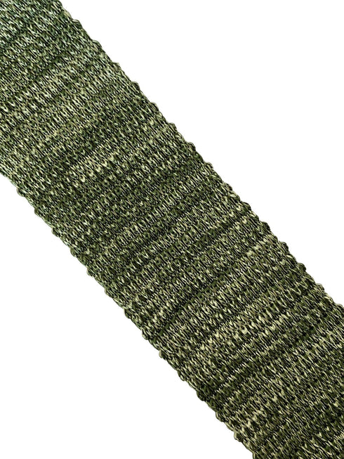 khaki olive army green and white speckled knitted tie